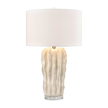 Elk Studio Genesee 27.5'' High 1-Light Table Lamp, White Glazed S0019-11140